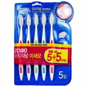 5입 2개 칫솔 미세모 2080 치석케어 초극세모 프라그케어 잇몸케어 치실 극세모 메디안