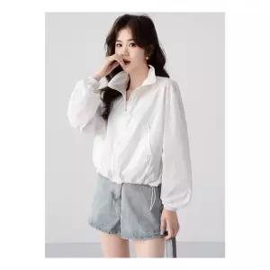 스트링 크롭 바람막이 점퍼 여름자켓 꾸안꾸 데일리룩