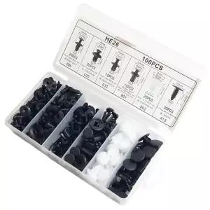 차량용 볼트 나사 자동차 패스너 100P 세트 자동차 클립 패스너 DIY 공구세트 셀프 정비 수리 부속