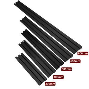 300-800mm 알루미늄 프로파일 울타리 75 유형 블랙 마이 터 트랙 DIY 도구 슬라이딩 브래킷 테이블 톱 목