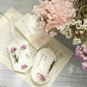 꽃과 메시지를 담은 플라워 왁스 태블렛 만들기 DIY 키트 방향제 타블릿 하비풀 하비인더박
