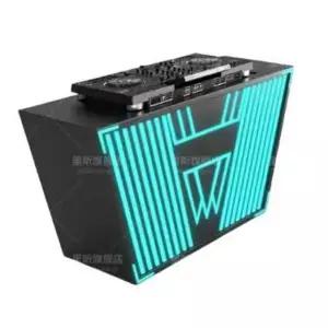 디제잉 부스 DJ 클럽 장비 공연장 스탠드 행사 선반 블랙
