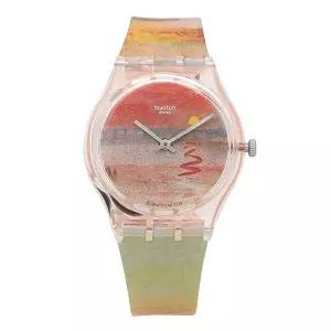 [하프클럽/스와치]스와치 SO28Z700 SWATCH X TATE GALLERY TURNERS SCARLET SUNSET 공용 우레탄시계