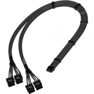 12VHPWR to PCI-E 8핀x4 변환 슬리빙 케이블0.45m블랙