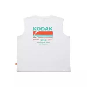 kodak 브리즈팝 에어로쿨 빅그래픽 슬리브리스 티셔츠 WHITE