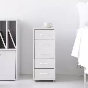 이동식 서랍장 철제 5단 책상서랍장 틈새 바퀴달린