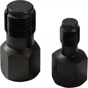 2개의 M18 x 1.5mm 및 M12 산소 센서 스레드 체이서 3/8인치 드라이브 어댑터 스파크 플러그 육각 소켓