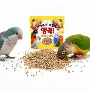 [애니몰파크]앵무새 간식 세척 볶음 알곡 사료 100g 먹이 간식 기장 조 들깨 씨드 홍화씨 해바라기씨