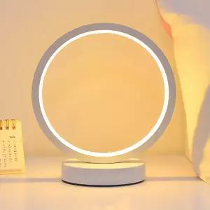 올인 원형 무드등(화이트) USB LED 밝기조절 수면등