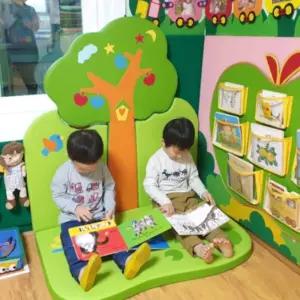 어린이집 꼬마 연못숲 라운드소파 유아소파 푹신쿠션 휴식영역 놀이방