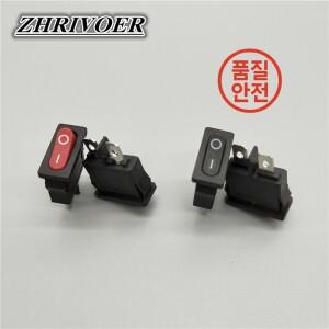 5Pcs 10x22mm KCD1-110 검정색 슈퍼 얇은 로커 스위치 NO/OFF 2 핀 소형 악기 전원