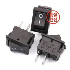 5/10Pcs 푸시 버튼 스위치 10x15mm SPST 2Pin 3A 250V KCD11 스냅인 on/Off 로커 10MM  검정색 빨간색과