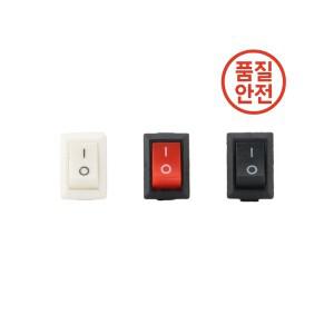10Pcs 푸시 버튼 스위치 10x15mm SPST 2Pin 3A 250V KCD11 스냅인 on/Off 로커 10MM  검정색 빨간색과 흰