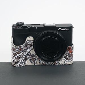 Lychee Pattern Powers V1 카메라 보호 케이스 Canon 하프세트 레트로 베이스 가방 스크래치 방지
