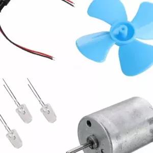 (올핀)LED 풍력발전기 날개 과학공구 DIY 모터 조명 전원 DC