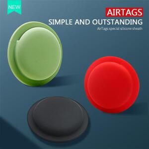 Airtag 보호 커버 용 접착 실리콘 케이스 에어 태그 액세서리 범퍼 스크래치 방지 키 체인