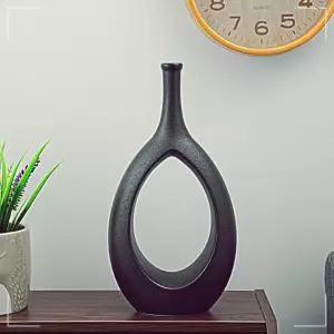 IOWFGAD10 선물 세라믹 멀 블랙 HWA 모던 북유럽 인테리어 꽃병 빈티지 미니 도자기 심플 화병