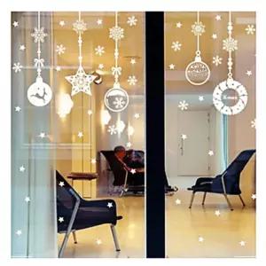 겨울X-MAS FDX-2102 인테리어 크리스마스 눈꽃파티볼 스티커 꾸미기