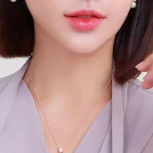 (올핀)14K 금목걸이와 진주 귀걸이 주얼리 세트