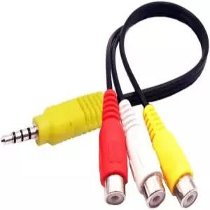 소니 TV 오디오 비디오 AV 어댑터 케이블용 AITECK 교체 3 RCA에서 3.5mm 입력