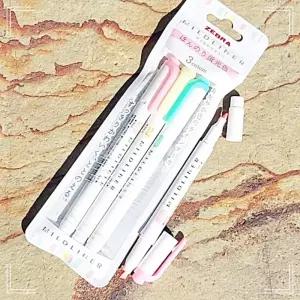 3색세트 다꾸 트위 MILDLINER 트윈닙 닙 학습도구 제브라 문구반점 양면 형광펜 마일드라이너