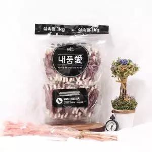 내품애 실속형 1kg 우유껌 오리말이스틱