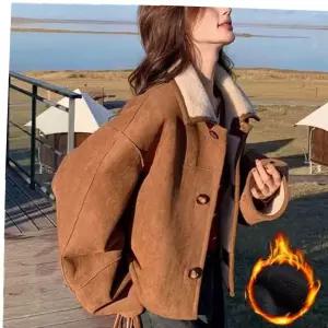 양털안감 따뜻한 겨울 무스탕 자켓 루즈핏 하이틴 데일리 아우터