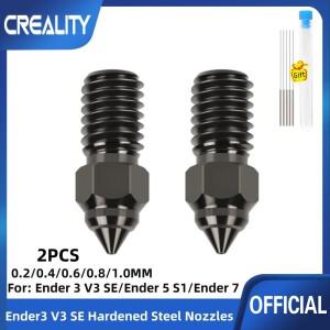 Creality Ender 3 V3 SE /Ender 7/Ender 5 S1 Hardened Steel Nozzle 1.0/0.8/0.6/0.4/0.2mm 3D Printer Ac
