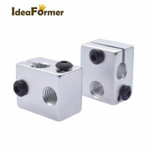 IdeaFormer 2개 3D 프린터 알루미늄 히트 블록 V6 J-헤드 RepRap MK7 또는 MK8 Kossel  Prusa I3 압출기