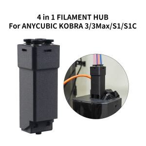 ANYCUBIC KOBRA 3/3 Max/S1/S1C 4색 필라멘트 허브 - 3D 프린터 부품 4 in1 허브