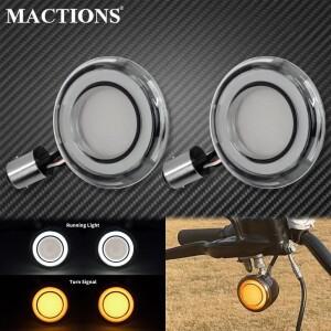 오토바이 전면 1157 LED 회전 신호등 총알 스타일 표시기 변환 램프 Harley Sportster Dyna Touring Softai