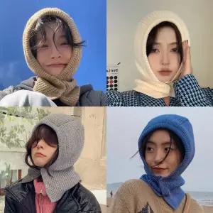 니트 바라클라바 후드모자 귀도리 마개 달이 겨울 방한 패션 패션방한