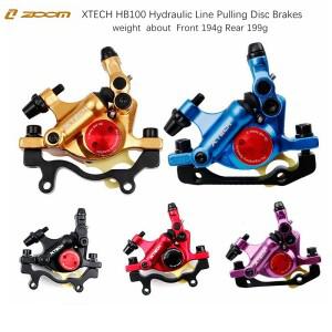 ZOOM XTECH HB100 MTB 유압 라인 풀링 디스크 브레이크 세트 접이식 자전거 와이어 풀 산악 자전거 스쿠터