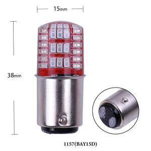 BAY15D P21/5W 1157 Led 이중 색상 스트로브 LED 3014 42 플래시 라이트 브레이크 깜박임 램프 전구 빨간색