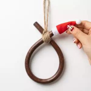 크리스마스 산타 인테리어 우드 행잉 장식품 소뚜레 (개별박스포장)트리 재물운 액막이 빈티지 빈티지품 한