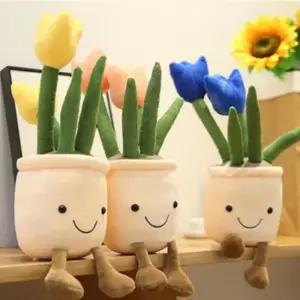 홈스타일링 생일 선물 홈카페 귀여운 튤립 인형 인테리어 소품