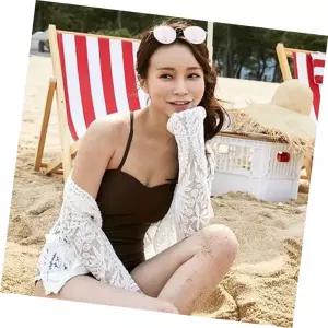 샤랄라 커버업 엠보싱 가디건 비치가운 무늬가 야자수