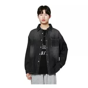 [소이] 남녀공용 가을이월 블랙데님셔츠(26S1301)