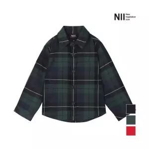 [NII] 아동 배색체크 긴팔셔츠_NNKNLUF8201