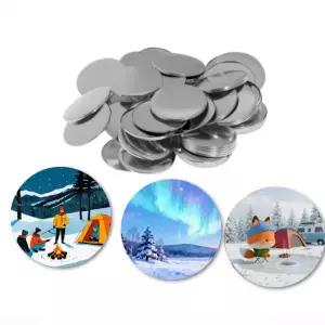 58MM 금속 자석 핀버튼 원형 DIY 재료 100개입 핀 버튼 뱃지 자석 만들기 재료