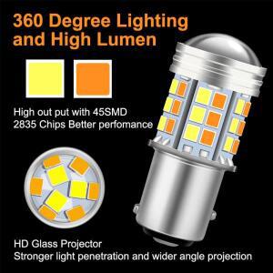 듀얼 컬러 자동차 조명 T20 LED 7443 W21/5W 전구 1157 BAY15D 45Smd Led T25 P27/7W DRL 방향지시등 브레