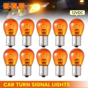 10pcs/2pcss 자동차 표시 등 브레이크 역방향 램프 주차 조명 LED 전구 1156 BAU15S PY21W 12V 앰버 노란색