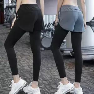 [에이치플러스몰]트레이닝 레깅스 반바지 일체형 여성 운동용 언더웨어 팬츠