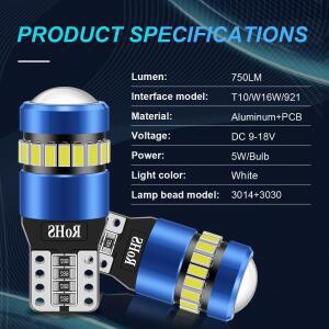 2pcss T10 W5W LED   12V 자동차 측면 실내 조명 168 194 3030 SMD BMW Audi 슈퍼 밝은