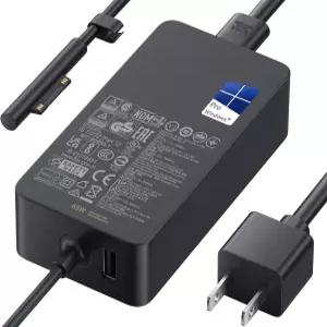 65W 윈도우 서피스 충전기용 Microsoft Surface Pro 노트북 6 5 4 3 2 1 Go 태블릿 북 44W 36W LED 지원