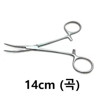 켈리포셉 14cm Curved 곡선 의료용 병원용 진료 겸자 니들홀더 수술기구 의료용 가위 핀셋 집게