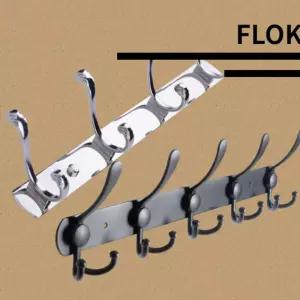 FLOKI 스텐레스 다용도 벽걸이후크후크 면행거 고정옷걸이 부착 후크 도어용 인테리어 디자인