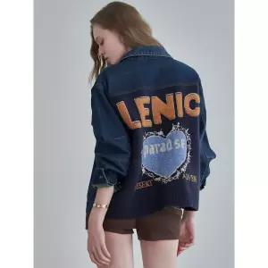 LeNIC  McCOY 르니 니트배색 와펜 데님자켓 MM04JK004HJY 1011266