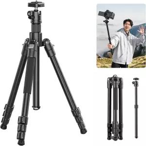 울란지 TT53 카메라 삼각대 DSLR/폰용 70.8인치 여행용 360 볼 헤드 UKA 퀵 릴리스 플레이트가 있는 헤비