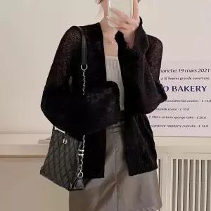 여름 슬리브 가디건 와이드 시스루 여리핏롱 여자 브이넥 앙고라 봄가디건 노르딕 오버 여성 니트